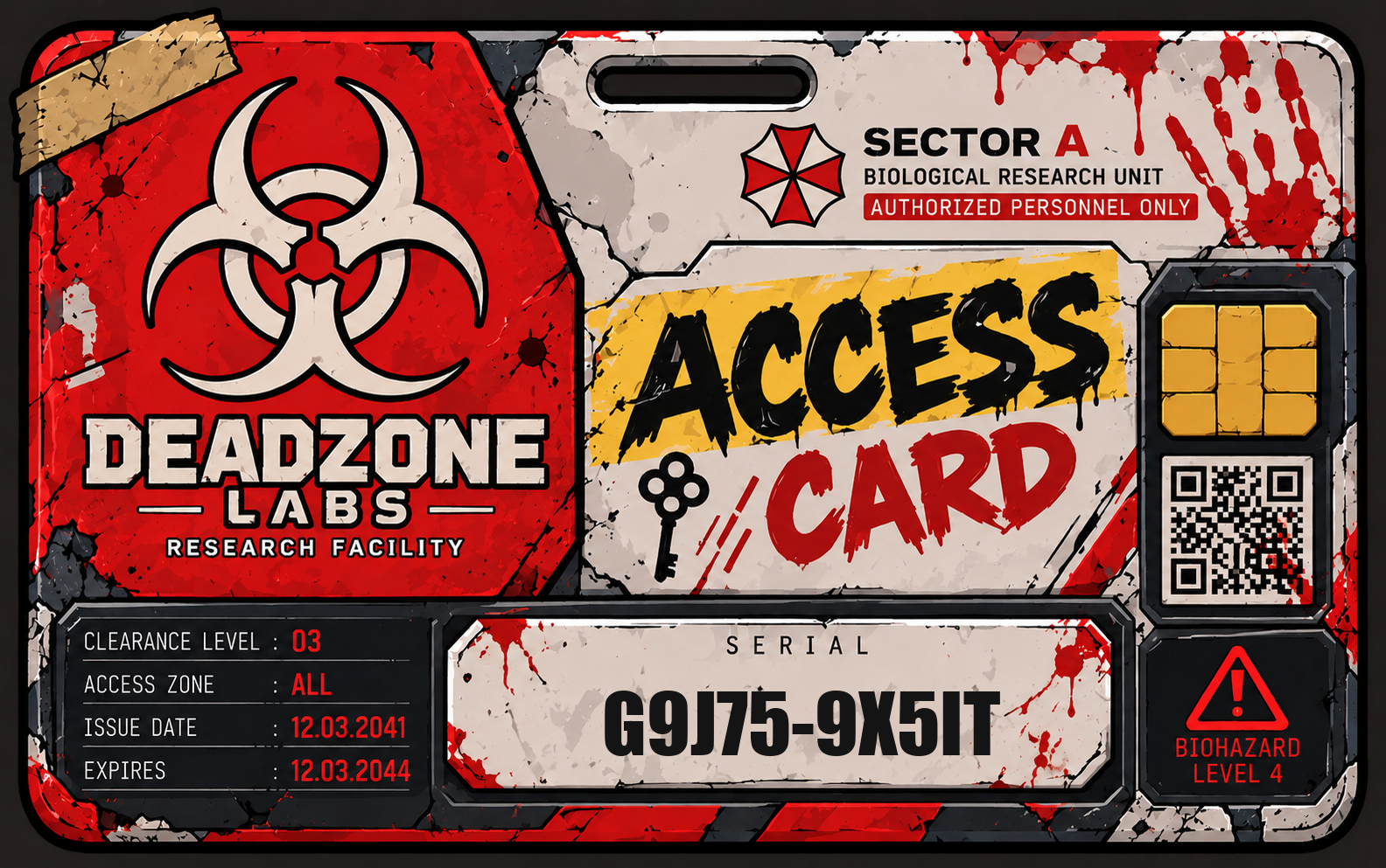 Black Deadzone Access Card