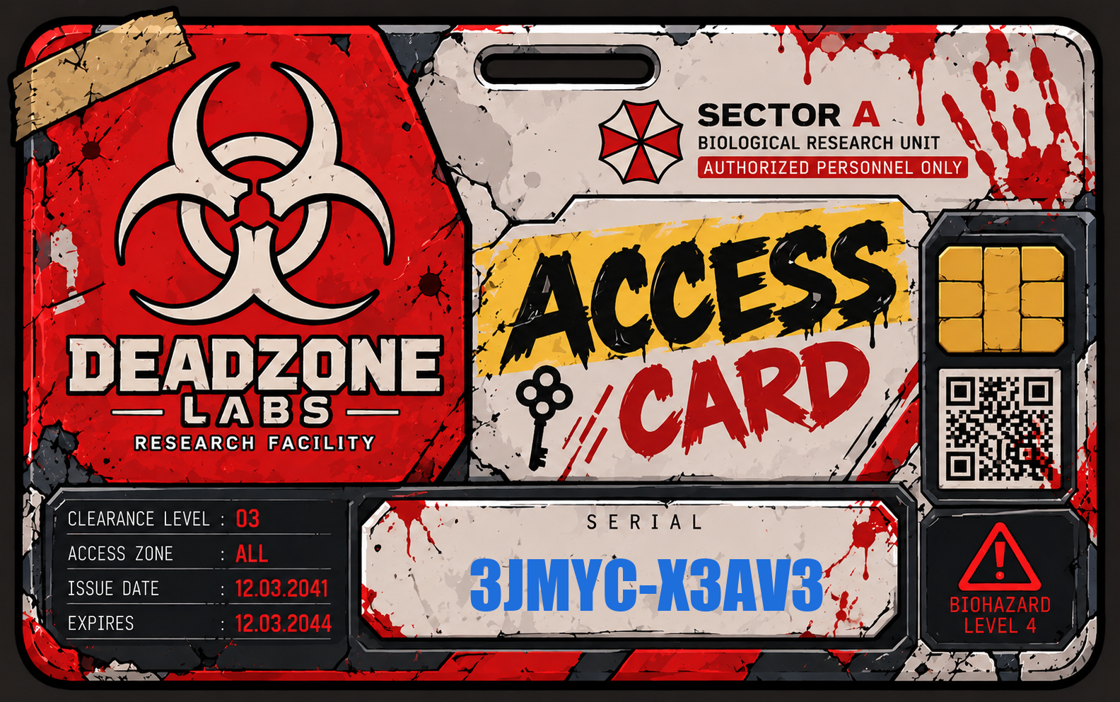 Blue Deadzone Access Card