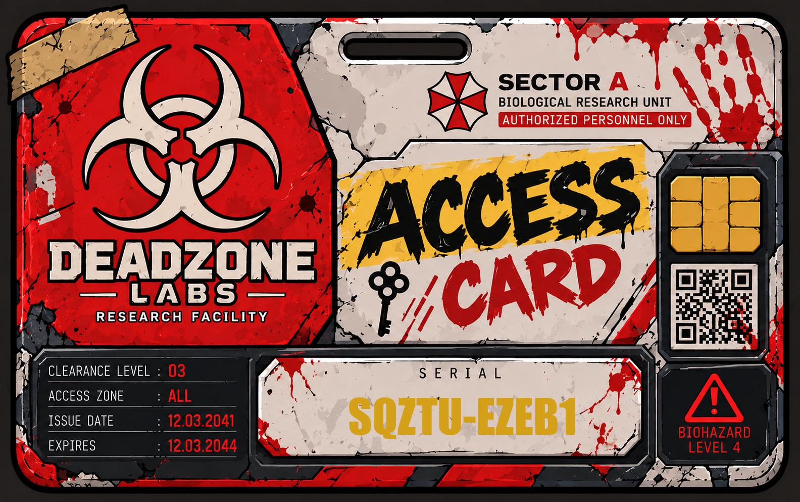 Gold Deadzone Access Card