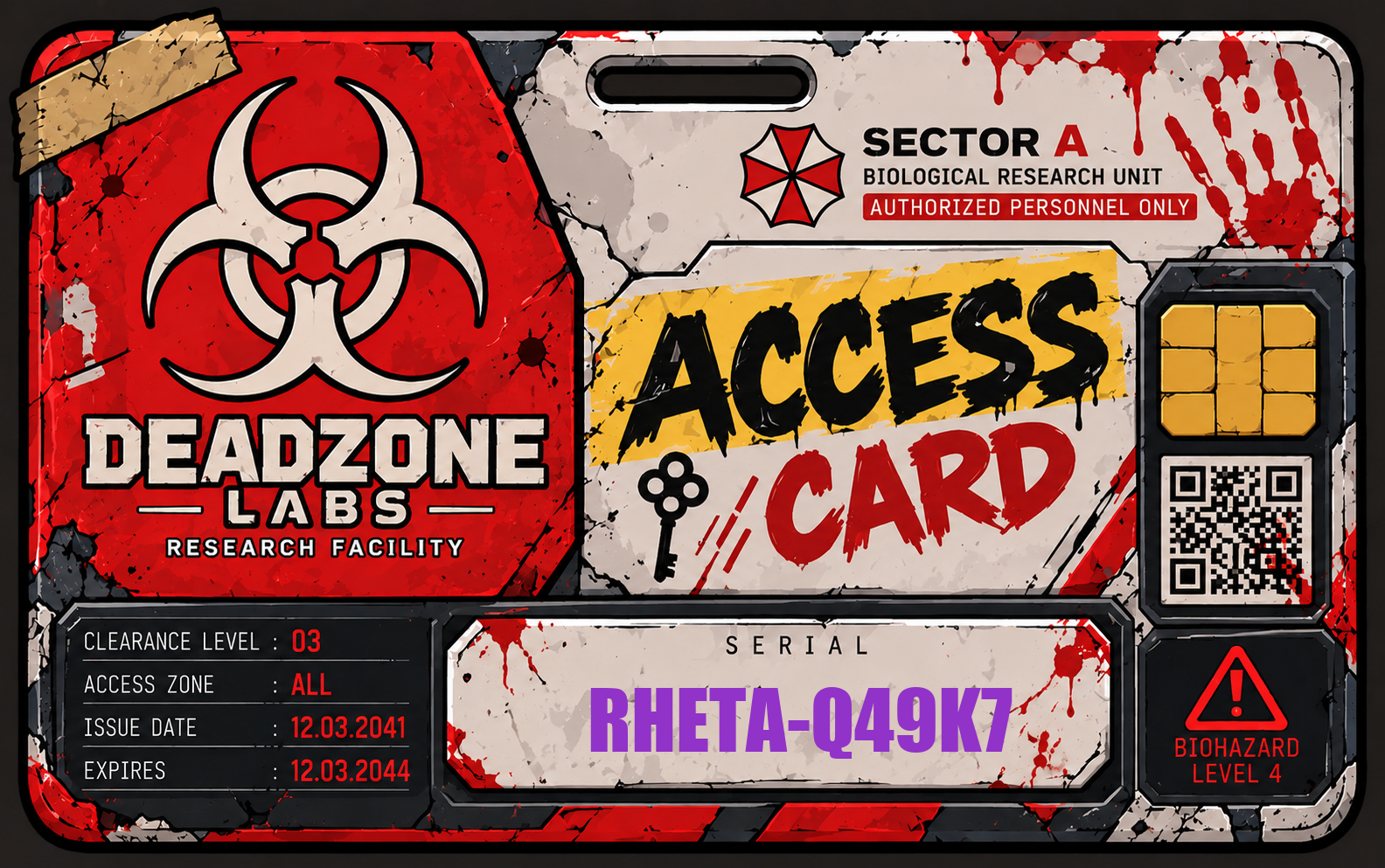 Purple Deadzone Access Card